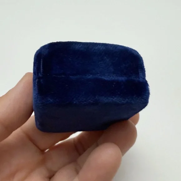 Vintage Royal Blue Velvet Jewelry Ring Presentation Box Adams-Magnon Tampa FL - Picture 7 of 9